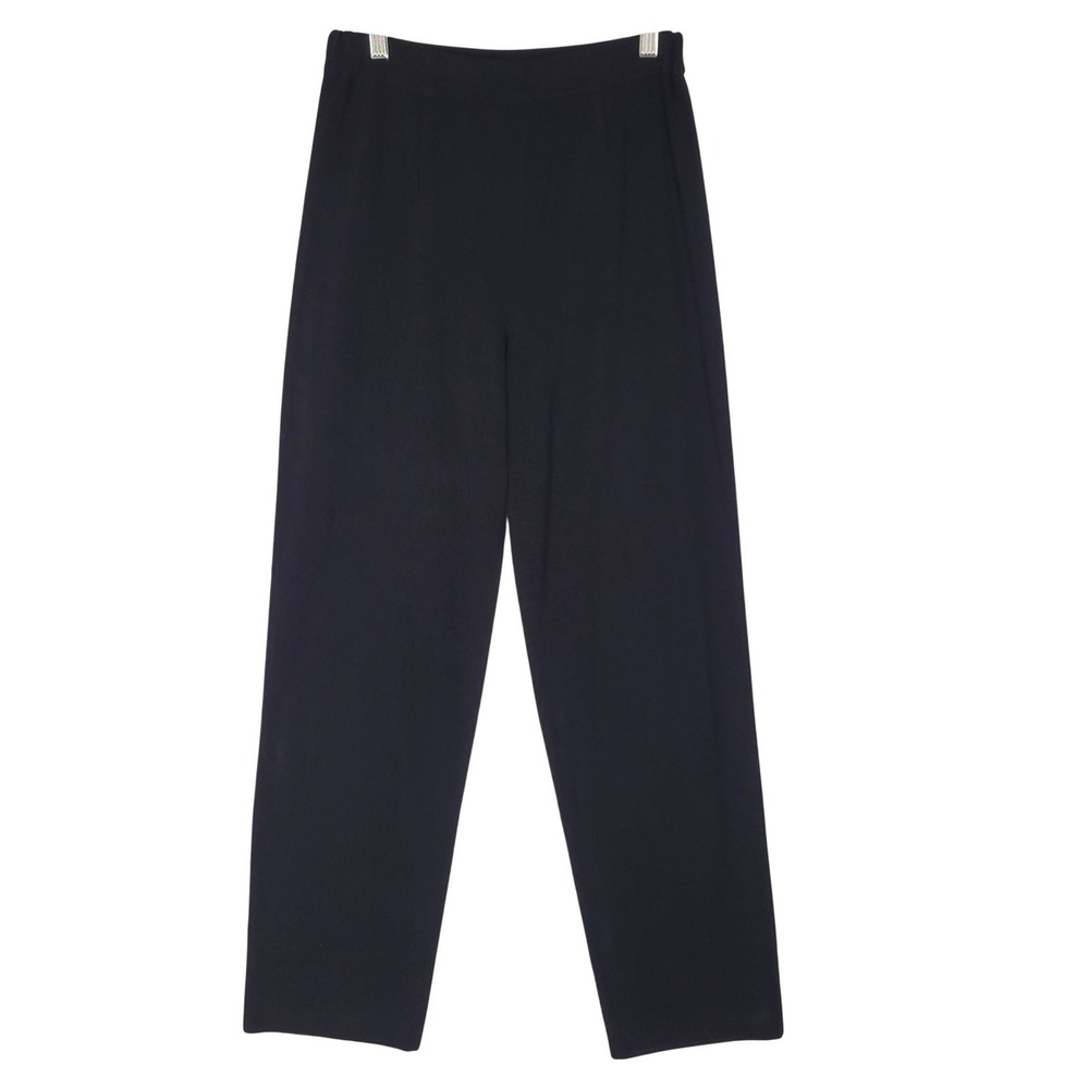 Exclusively Misook‎ Pants Medium Petite Black Pull On High Rise Stretch Knit